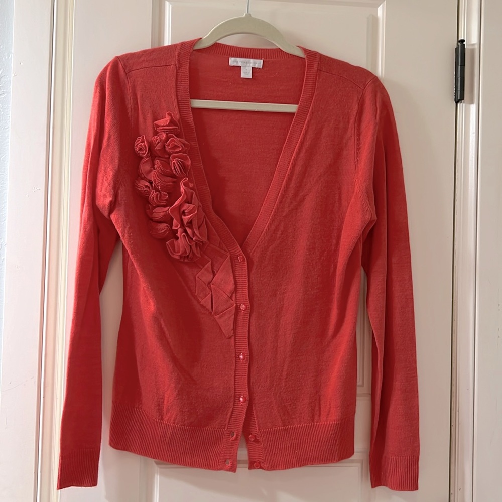 NY&Co coral cardigan sweater.